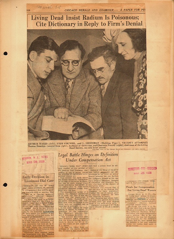 The Case of the Living Dead Women - The Radium Dial Case in the newspapers  - The Case of the Living Dead Women - The Radium Dial Case in the  newspapers - radium dial161