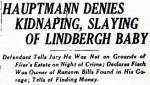 Hauptmann Lindbergh Trial Headline